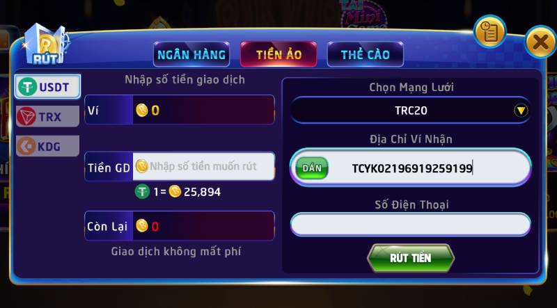 Hướng dẫn rút tiền Rikvip qua ví điện tử